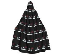 WHJSHOP Dragon surrounded by smoke Picture Adult Hooded Cape Cloak for Halloween, Role-playing Costumes, and Theme Parties