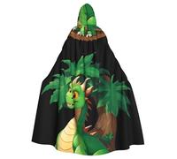 WHJSHOP Dragon Under The Tree Picture Halloween Adult Hooded Cape Men'S And Women'S Clothing Mantle Role-Playing