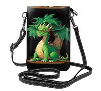 WHJSHOP Dragon Under The Tree Picture Small Leather Women'S Crossbody Flip Phone Bag, Waterproof And Durable