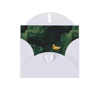 WHJSHOP Ducks in the green waves Prints Greeting Card - Premium Pearlescent Paper, Double Sided Pearl Effect, Love Buckle Pearl Paper Envelope