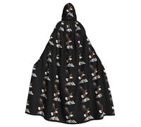 WHJSHOP Eagle on the snowy mountain Picture Adult Hooded Cape Cloak for Halloween, Role-playing Costumes, and Theme Parties