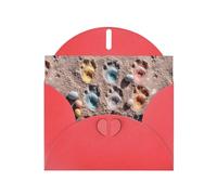 WHJSHOP Easter bunny footprints Prints Greeting Card - Premium Pearlescent Paper, Double Sided Pearl Effect, Love Buckle Pearl Paper Envelope