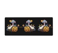 WHJSHOP Elephant and Penguin Riding a Snail Pattern Extra Large Mouse pad Mousepad 12x31.5in for Desktop Computers, laptops, Personal Computers