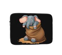 WHJSHOP Elephant in The Sack Pattern Laptop Case - Shockproof Portable Laptop Sleeve Bag for Men and Women Business Travel, School, and Office Use