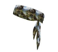 WHJSHOP Fairytale Town Printing Sports headscarf, sweat absorbing and breathable, motion headband, double-sided kerchief