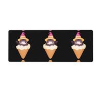 WHJSHOP Fat cat Sitting on ice Cream Pattern Extra Large Mouse pad Mousepad 12x31.5in for Desktop Computers, laptops, Personal Computers