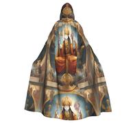 WHJSHOP Female God Picture Halloween Adult Hooded Cape Men'S And Women'S Clothing Mantle Role-Playing