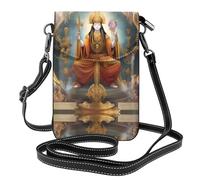 WHJSHOP Female God Picture Small Leather Women'S Crossbody Flip Phone Bag, Waterproof And Durable