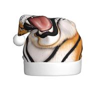 WHJSHOP Fierce tiger head Printed Christmas Hat for Adult Making It a Fun and Durable Gift for Men and Women
