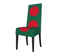 WHJSHOP Flag of Bangladesh Pattern Protection Cover for Dining Chair - Soft, Comfortable, Wrinkle-Resistant Elastic Fits Most Armless Chairs