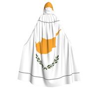WHJSHOP Flag of Cyprus Pattern Halloween Adult Hooded Cloak is a super large, comfortable, and durable cloak