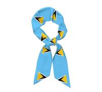 WHJSHOP Flag of Saint Lucia Pattern Women's Fashion Scarf - Head Hair Accessories Versatile Scarf for Women Valentine's Day and Mother's Day, Black, One Size