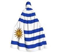WHJSHOP Flag of Uruguay Prints Adult Hooded Cape Cloak for Halloween, Role-Playing, and Costume Parties