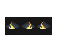 WHJSHOP Flame Under The Dark Clouds Pattern Extra Large Mouse pad Mousepad 12x31.5in for Desktop Computers, laptops, Personal Computers