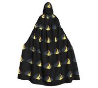 WHJSHOP Flame under the dark clouds Picture Adult Hooded Cape Cloak for Halloween, Role-playing Costumes, and Theme Parties