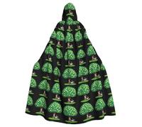 WHJSHOP Flower bicycle under the tree Picture Adult Hooded Cape Cloak for Halloween, Role-playing Costumes, and Theme Parties