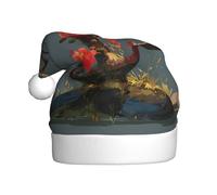 WHJSHOP Flowers on the ship's anchor Printing Christmas Hat for Adult for men and women clothing headband for festive occasions