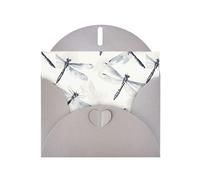 WHJSHOP Flying dragonfly Prints Greeting Card - Premium Pearlescent Paper, Double Sided Pearl Effect, Love Buckle Pearl Paper Envelope