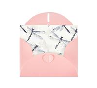 WHJSHOP Flying dragonfly Prints Greeting Card - Premium Pearlescent Paper, Double Sided Pearl Effect, Love Buckle Pearl Paper Envelope