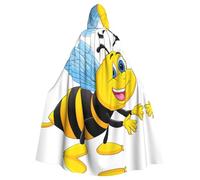 WHJSHOP Flying Wasp Pattern Halloween Adult Hooded Cloak No Zipper, Comfortable & Durable for Role-Playing
