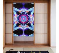 WHJSHOP Four Dimensional Space Printing Curtain two Pieces Spliced 34x56in Fabric curtains, room dividers Fabric, Smooth & Not Easily Wrinkled