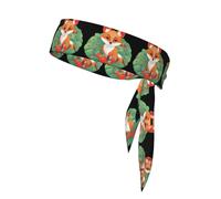 WHJSHOP Fox in the Strawberry Field Printing Sports headscarf, sweat absorbing and breathable, motion headband, double-sided kerchief