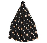 WHJSHOP Fox mask next to the cupcake Picture Halloween Adult Hooded Cloak No Zipper, Comfortable & Durable for Role-Playing