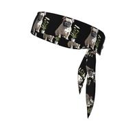 WHJSHOP French Bulldog Picking Flowers Printing Sports Double-Sided Headscarf Quick Drying Lightweight Breathable and Adjustable