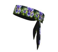 WHJSHOP French National Flower Pattern Sports Headscarf, Casual Headband, Elastic, Sweat Absorbing, Adjustable, Anti Slip