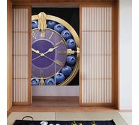 WHJSHOP Fresh blueberry clock Picture Door curtain partition splicing privacy protection suitable for kitchen, bathroom, room 34x56in