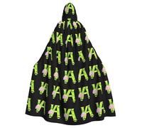 WHJSHOP Fresh Letters Water Lily Picture Halloween Adult Hooded Cape Men'S And Women'S Clothing Mantle Role-Playing