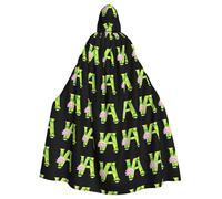 WHJSHOP Fresh letters water lily Picture Halloween Adult Hooded Cloak No Zipper, Comfortable & Durable for Role-Playing