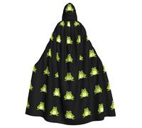 WHJSHOP Frog In The Polka Dot World Picture Halloween Adult Hooded Cape Men'S And Women'S Clothing Mantle Role-Playing