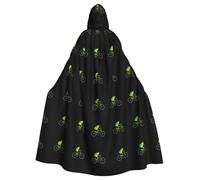 WHJSHOP Frog on a bicycle Picture Halloween Adult Hooded Cloak No Zipper, Comfortable & Durable for Role-Playing