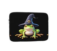 WHJSHOP Frog with Witch hat Pattern Laptop Case - Shockproof Portable Laptop Sleeve Bag for Men and Women Business Travel, School, and Office Use