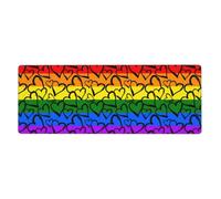 WHJSHOP Gay Pride Rainbow Pattern Mouse Pad 12x31.5in Extended Gaming Mat