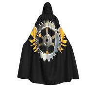 WHJSHOP Gear wings Pattern Halloween Adult Hooded Cloak is a super large, comfortable, and durable cloak
