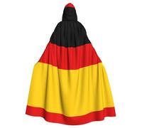 WHJSHOP German flag Pattern Halloween Adult Hooded Cloak is a super large, comfortable, and durable cloak