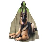 WHJSHOP German Shepherd Dog Pattern Halloween Adult Hooded Cloak is a super large, comfortable, and durable cloak