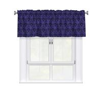 WHJSHOP Ghost swarm Prints Curtain Valance 54x18in - Peach Skin Kitchen Window Layer, Filtered Light & Quick-Install Rod Pocket Cover