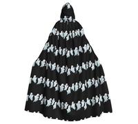 WHJSHOP Ghosts floating in the air Picture Halloween Adult Hooded Cloak No Zipper, Comfortable & Durable for Role-Playing