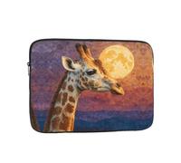 WHJSHOP Giraffe Looking at The Moon Prints Portable Shockproof Laptop Sleeve Case for Men and Women Business Travel, and Office Daily Use