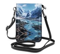 WHJSHOP Glaciers Of Alaska Picture Small Leather Women'S Crossbody Flip Phone Bag, Waterproof And Durable