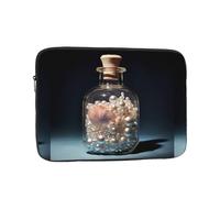 WHJSHOP Glass Bottle Filled with Pearls Pattern Laptop Case - Shockproof Portable Laptop Sleeve Bag for Men and Women Business Travel, School, and Office Use
