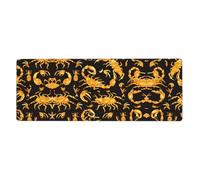 WHJSHOP Gold Scorpion Picture Extra Large Mouse pad Mousepad Computer Office Gaming Keyboard Thickened Version 12x31.5in