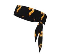 WHJSHOP Golden question mark balloon Printing Sports headscarf, sweat absorbing and breathable, motion headband, double-sided kerchief