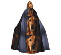 WHJSHOP golden retriever Prints Hooded Cloak - Long, Comfortable Cosplay Throw