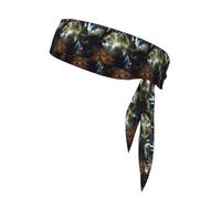 WHJSHOP Goldfish Under The Willow Tree Pattern Sports Headscarf, Casual Headband, Elastic, Sweat Absorbing, Adjustable, Anti Slip
