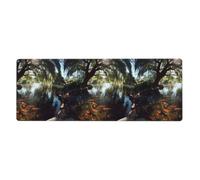 WHJSHOP Goldfish Under The Willow Tree Prints Extra Large Mouse pad, Computer Office Anti Slip Gaming Keyboard Thickened Version 12x31.5in