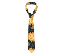 WHJSHOP goodlooking hello sunshine Prints Men's Necktie - Soft and Durable Polyester Fabric Neck Tie for Business, Wedding, and Parties, Black, One Size
